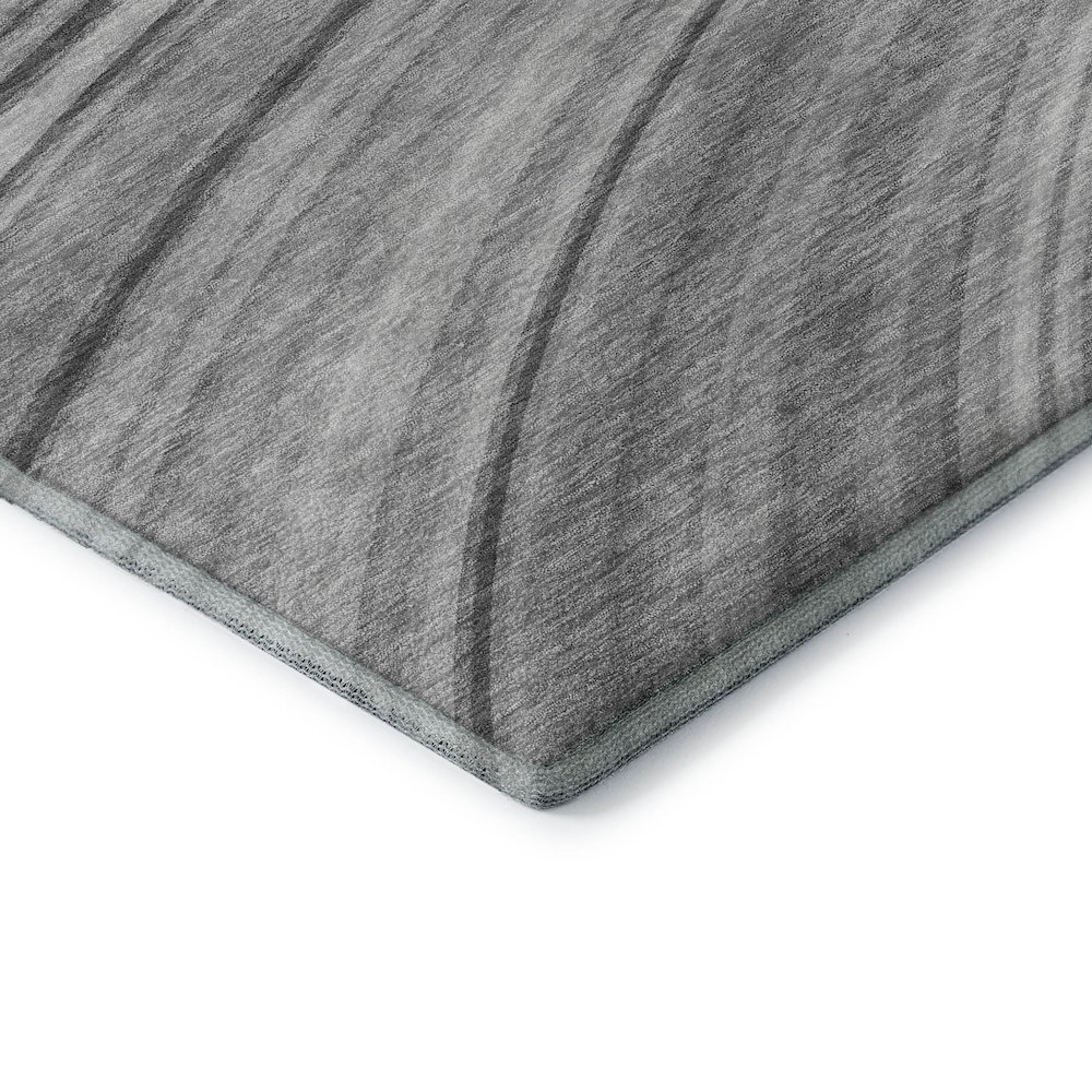 Premium Machine Washable Mayfield  Gray 3' x 5' Rug. Picture 3