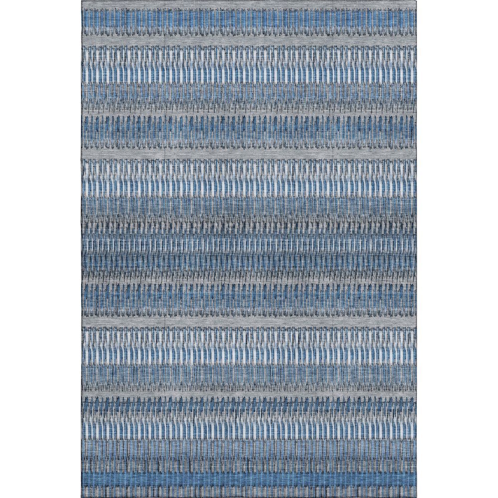 Premium Machine Washable Mayfield  Blue 8' x 10' Rug. Picture 1