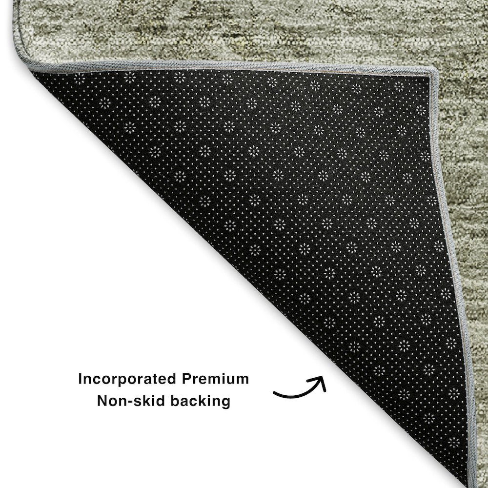 Premium Machine Washable Mayfield  Taupe 3' x 5' Rug. Picture 2