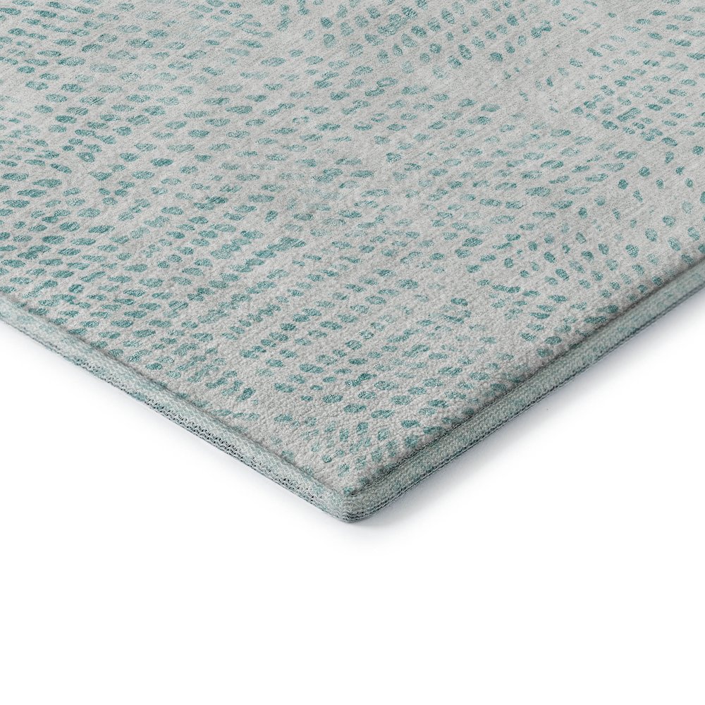 Premium Machine Washable Mayfield  Aqua 3' x 5' Rug. Picture 3