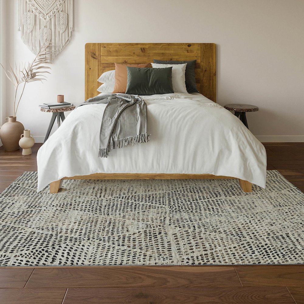 Premium Machine Washable Mayfield  Gray 8' x 10' Rug. Picture 6