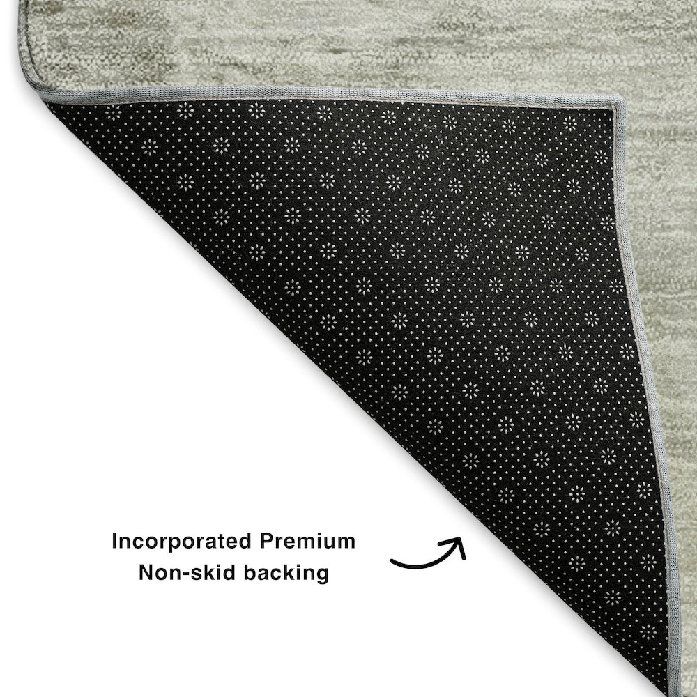 Premium Machine Washable Mayfield  Taupe 3' x 5' Rug. Picture 2
