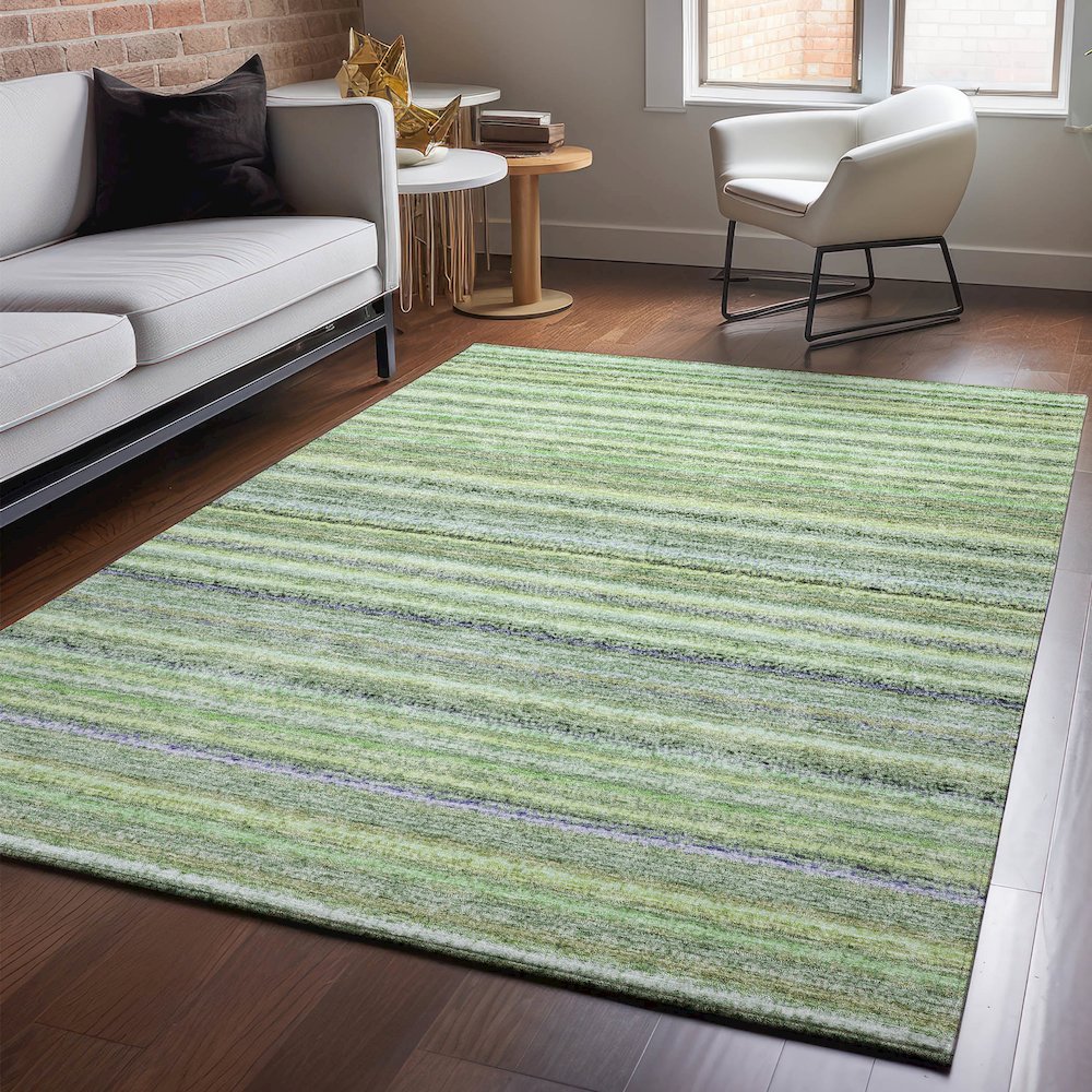 Premium Machine Washable Mayfield  Green 8' x 10' Rug. Picture 5