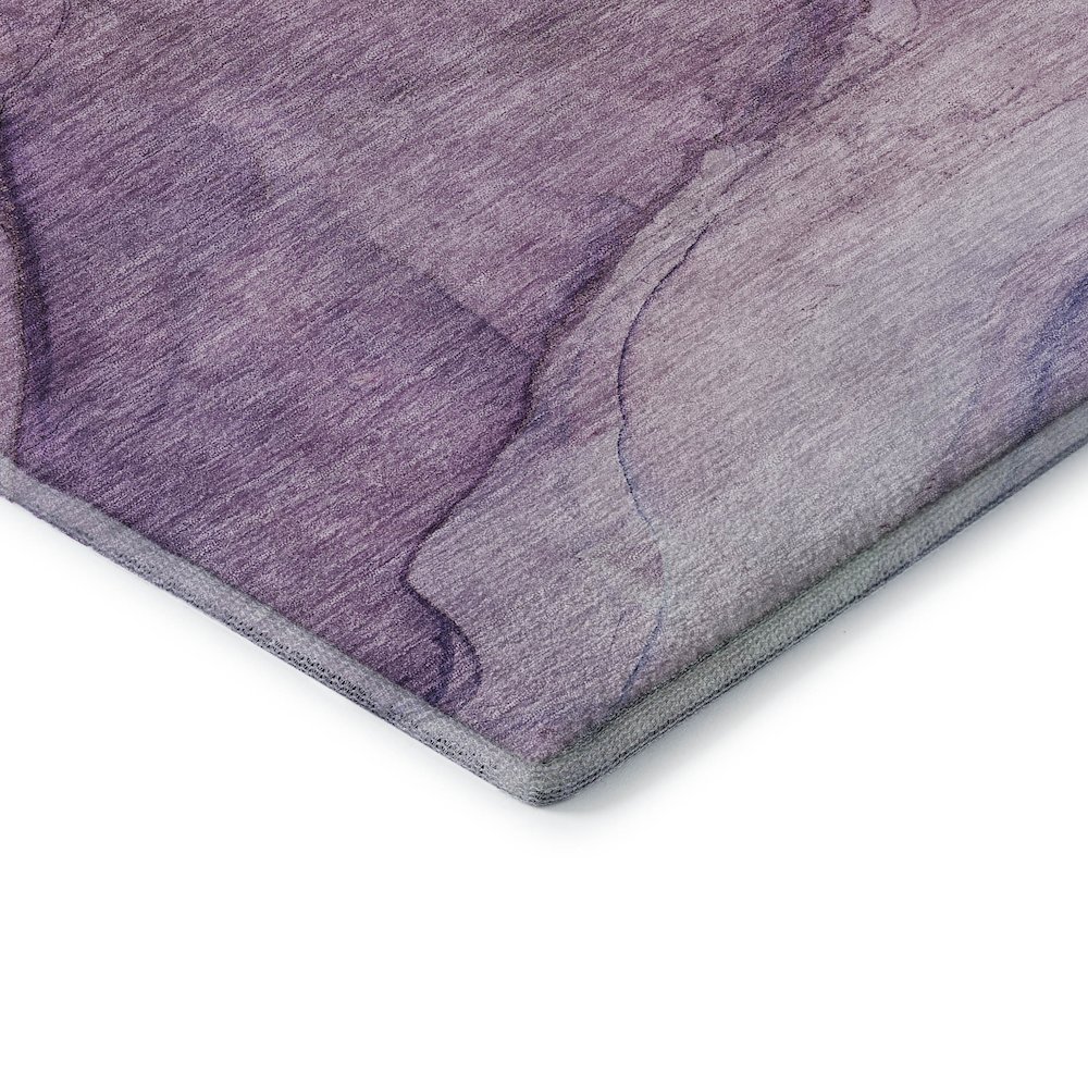 Premium Machine Washable Mayfield  Purple 3' x 5' Rug. Picture 3