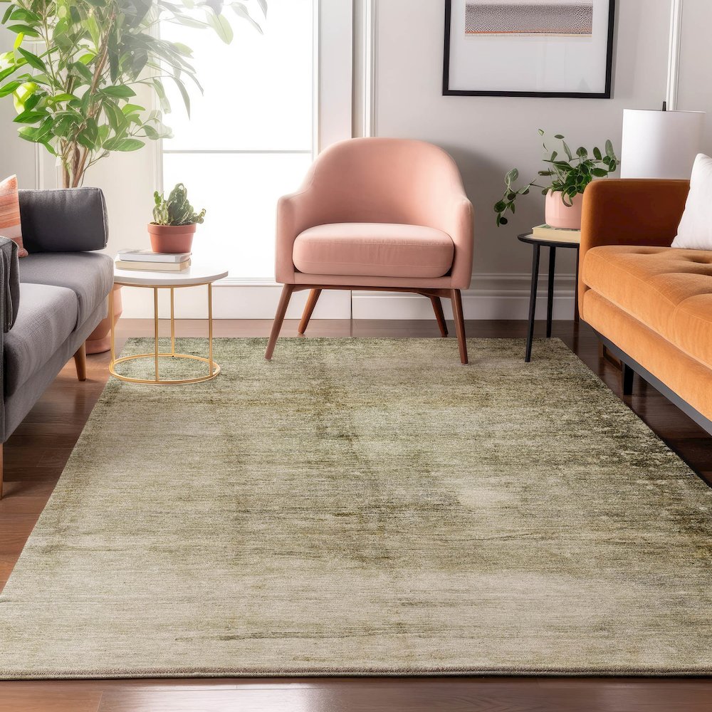 Premium Machine Washable Mayfield  Taupe 8' x 10' Rug. Picture 5