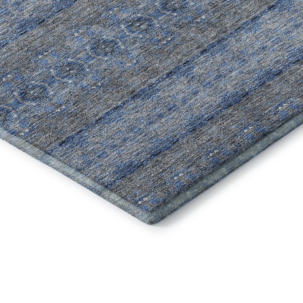 Premium Machine Washable Mayfield  Navy 3' x 5' Rug. Picture 3