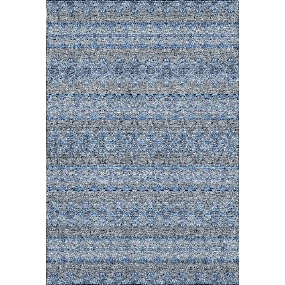 Premium Machine Washable Mayfield  Navy 8' x 10' Rug. Picture 1
