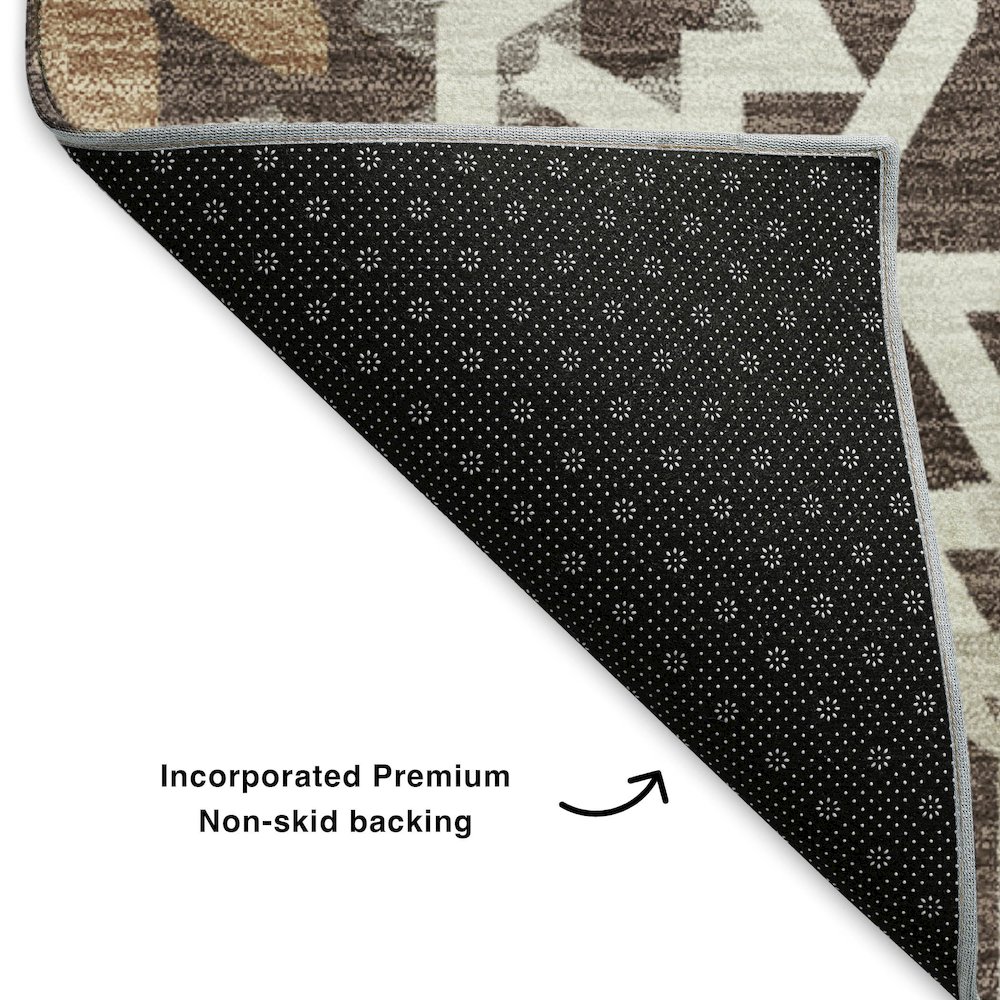 Premium Machine Washable Mayfield  Chocolate 3' x 5' Rug. Picture 2