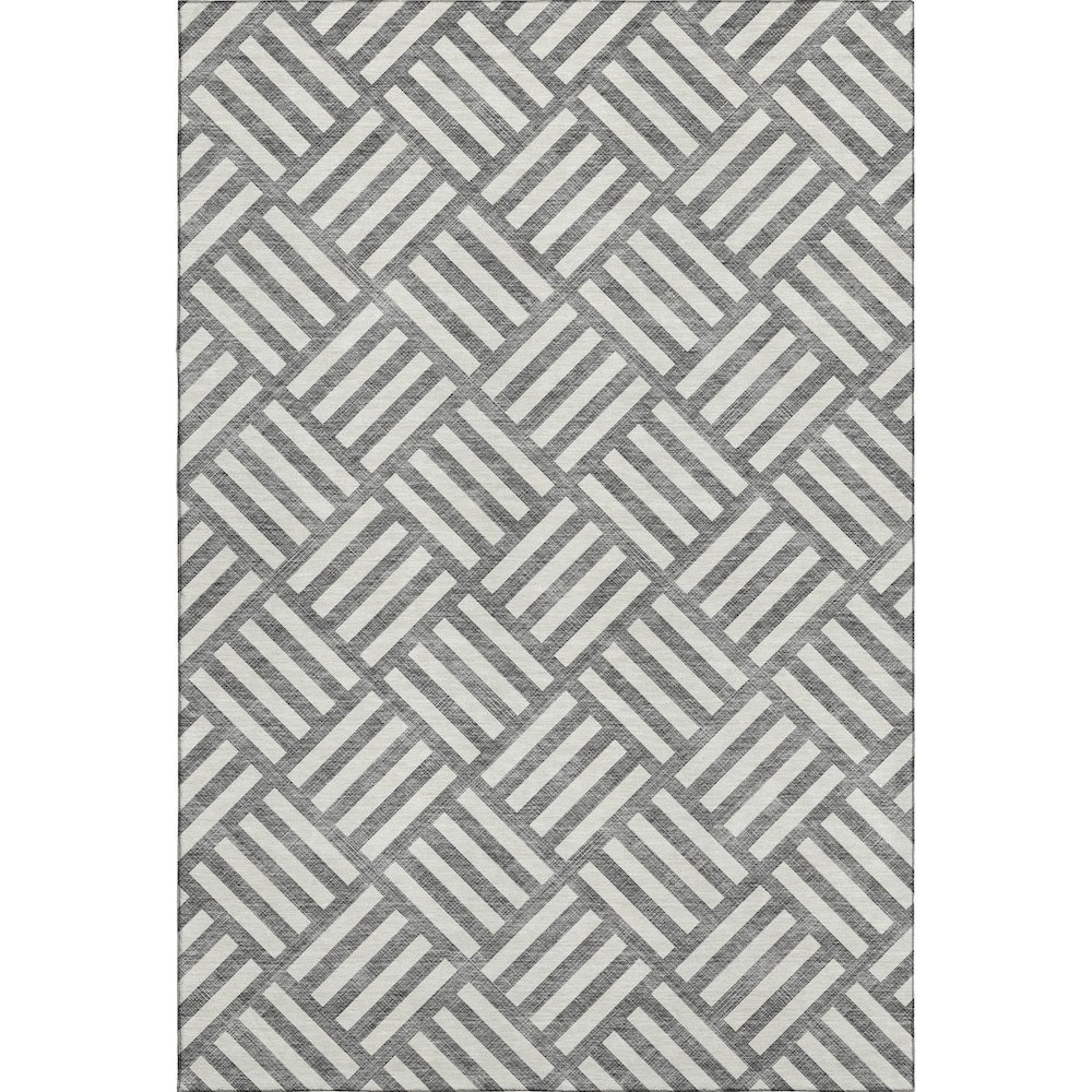 Premium Machine Washable Mayfield  Charcoal 8' x 10' Rug. Picture 1