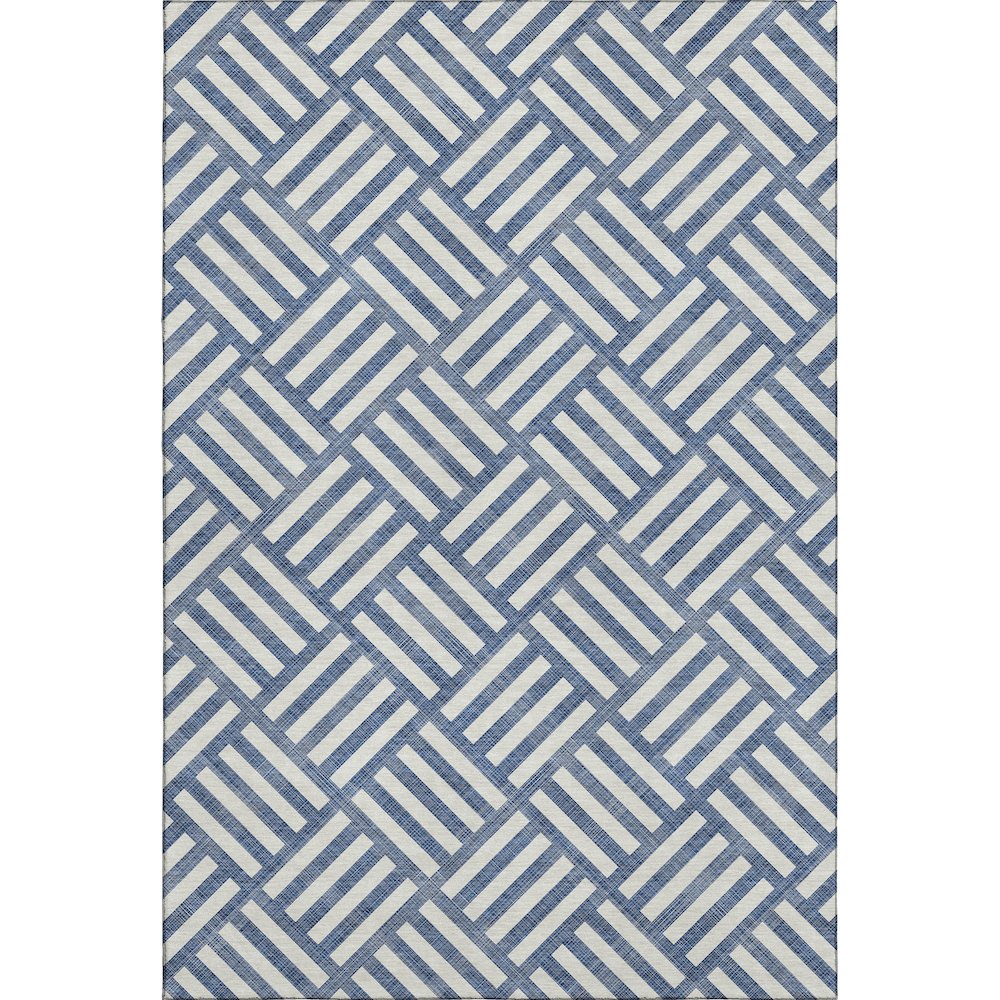 Premium Machine Washable Mayfield  Navy 8' x 10' Rug. Picture 1