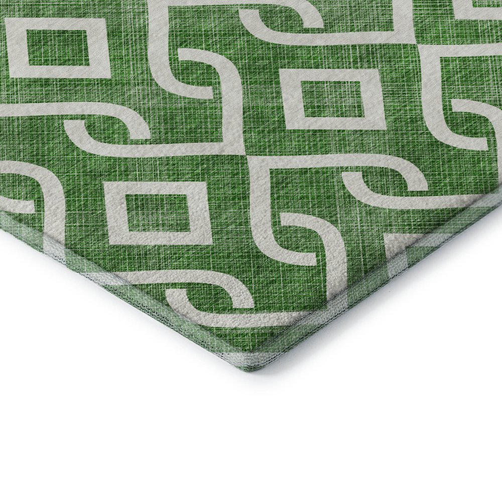Premium Machine Washable Mayfield  Emerald 3' x 5' Rug. Picture 3