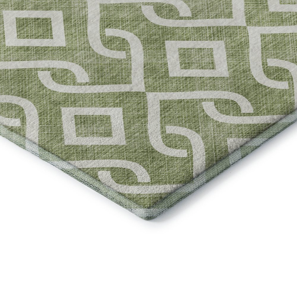 Premium Machine Washable Mayfield  Green 3' x 5' Rug. Picture 3