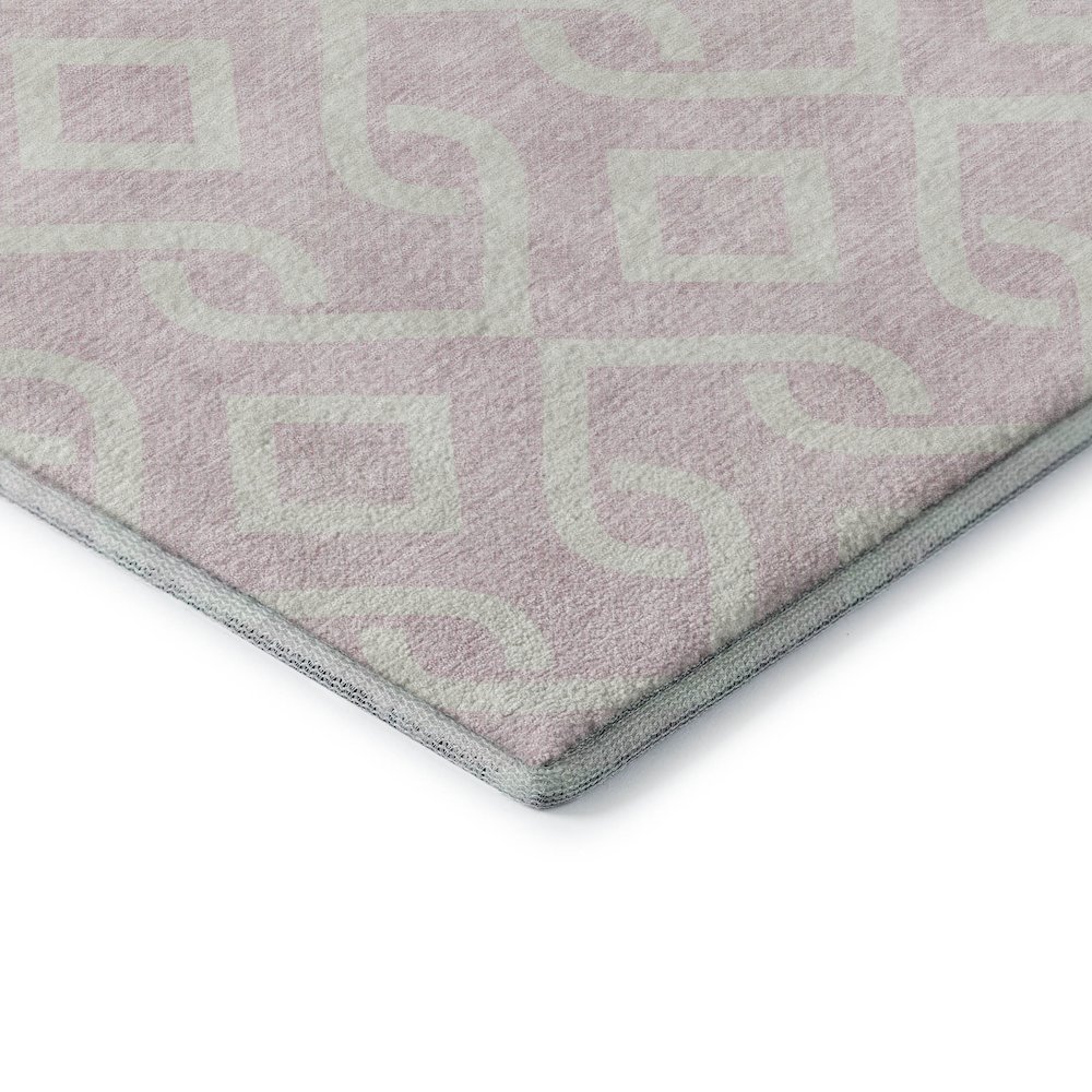 Premium Machine Washable Mayfield  Pink 3' x 5' Rug. Picture 3