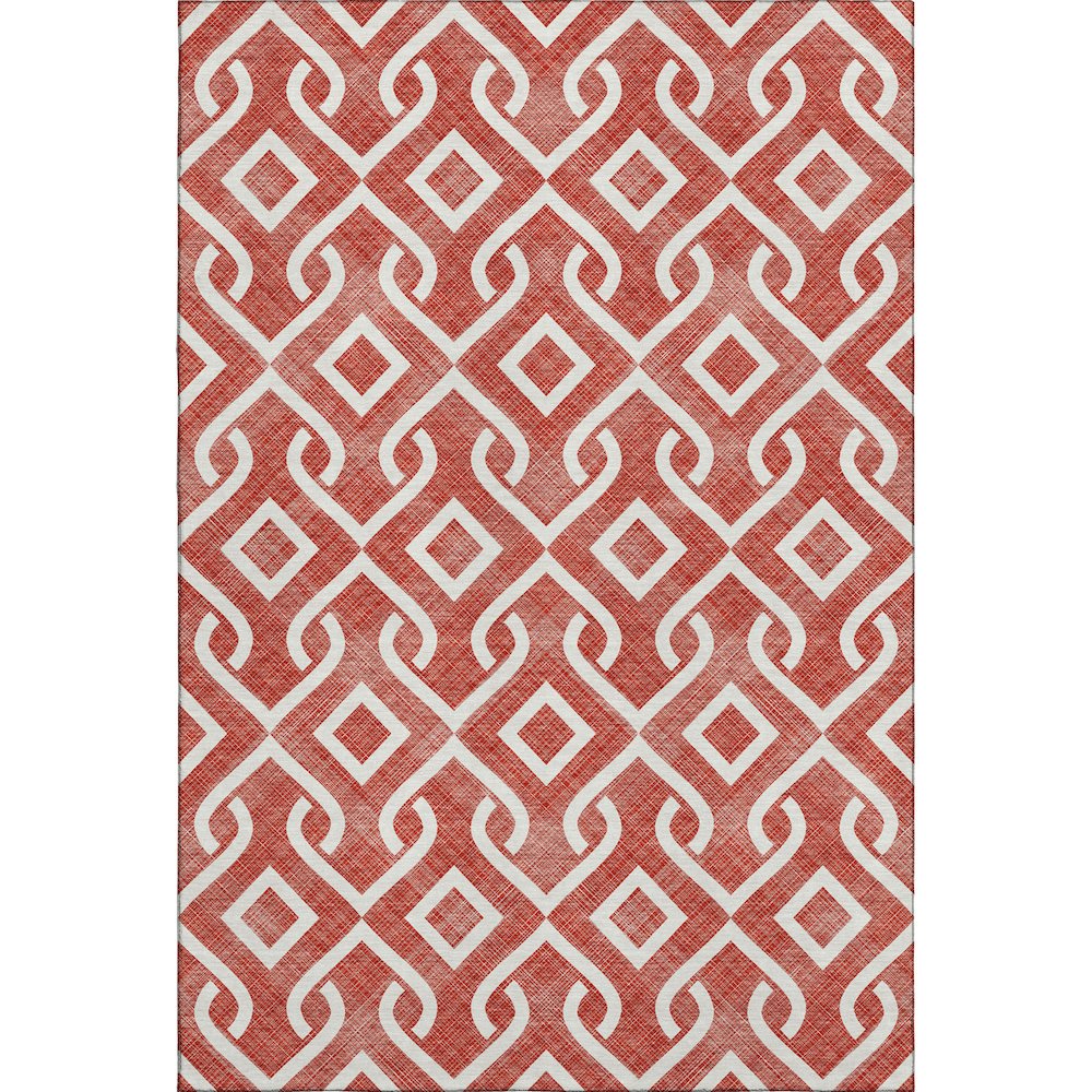 Premium Machine Washable Mayfield  Red 8' x 10' Rug. Picture 1