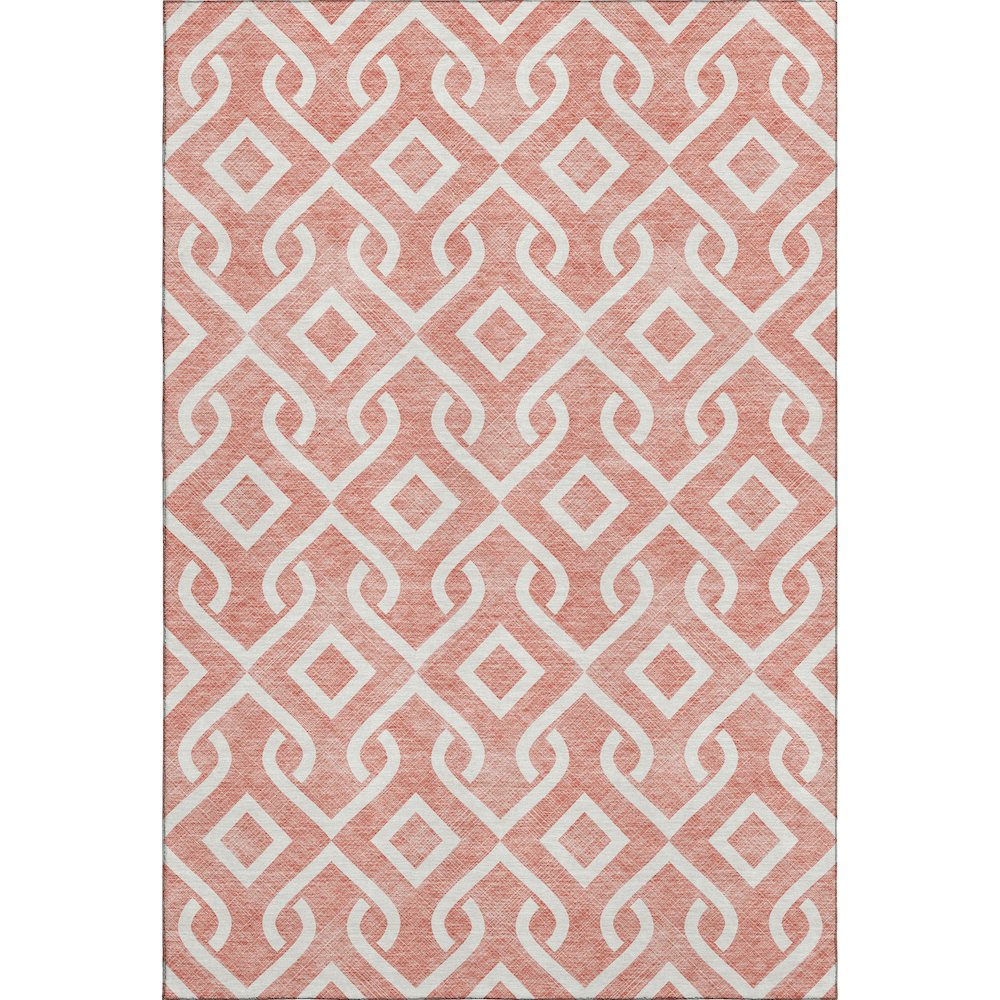 Premium Machine Washable Mayfield  Salmon 8' x 10' Rug. Picture 1