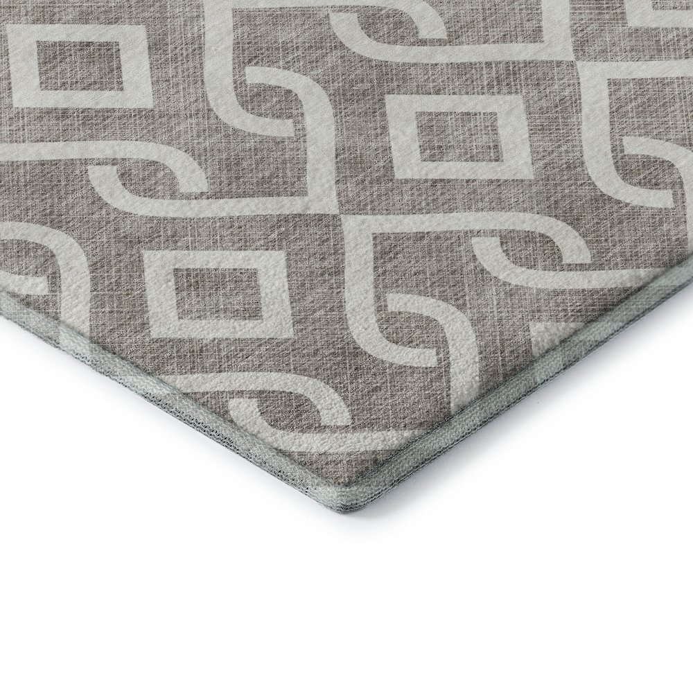 Premium Machine Washable Mayfield  Taupe 3' x 5' Rug. Picture 3