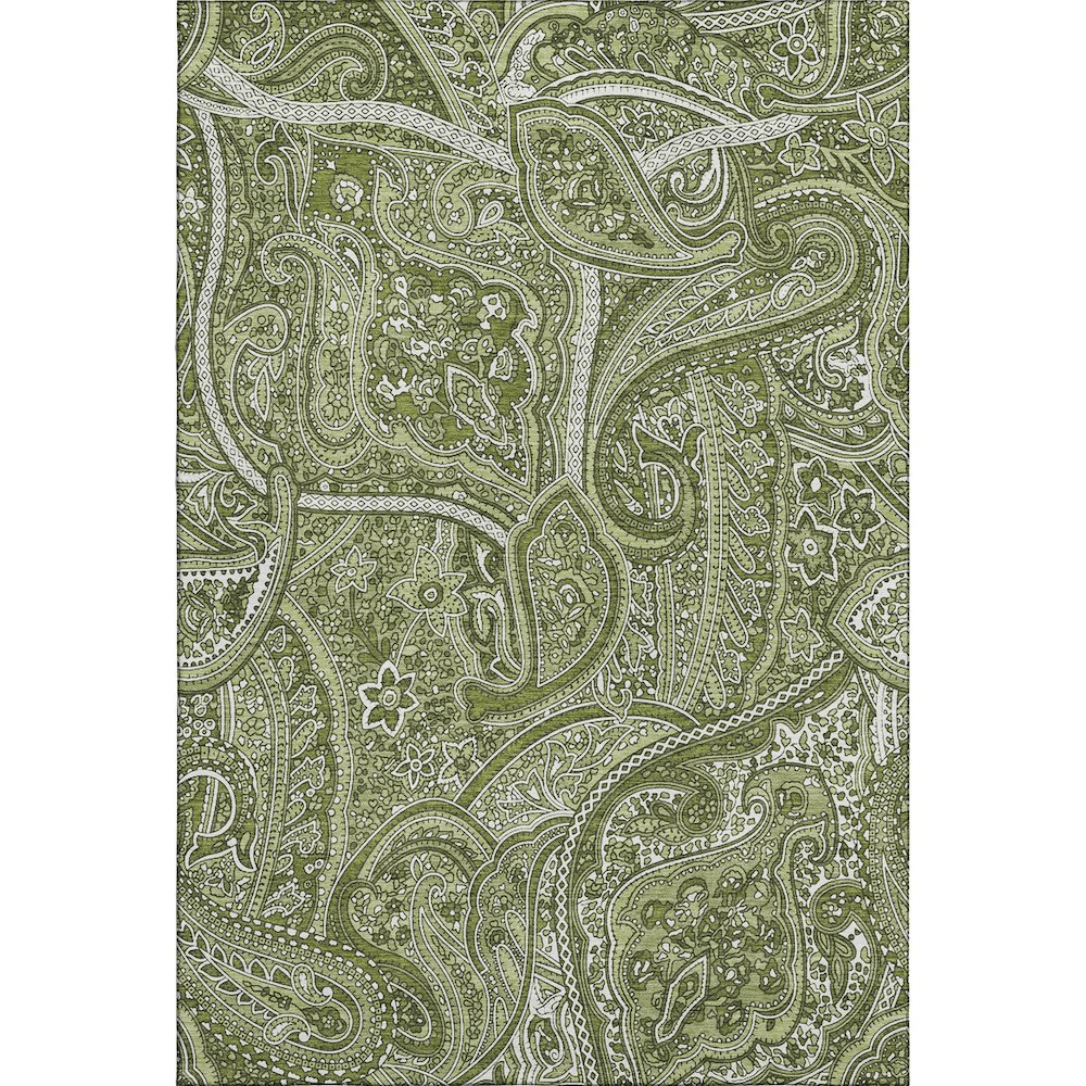 Premium Machine Washable Mayfield  Green 8' x 10' Rug. Picture 1