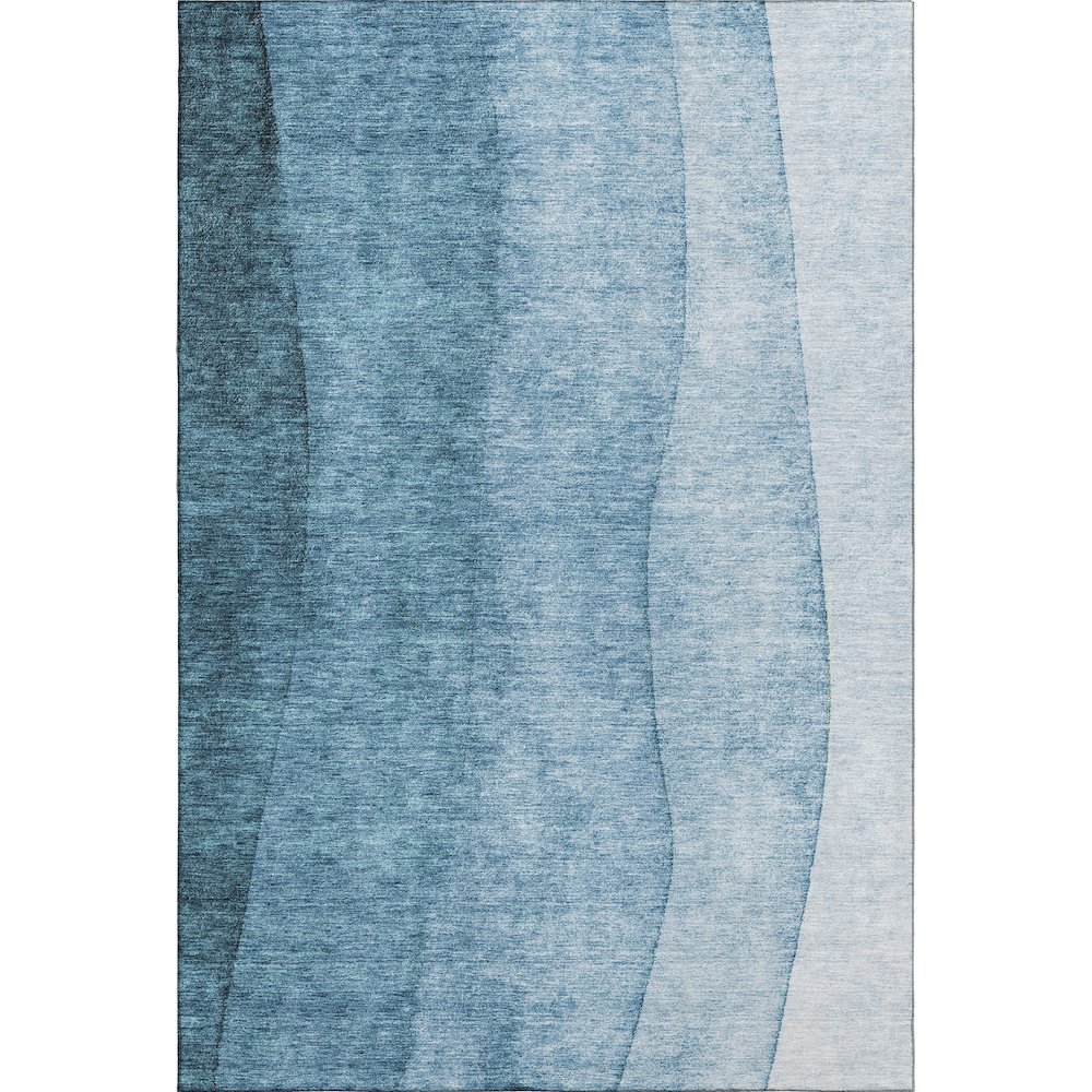 Premium Machine Washable Mayfield  Blue 8' x 10' Rug. Picture 1