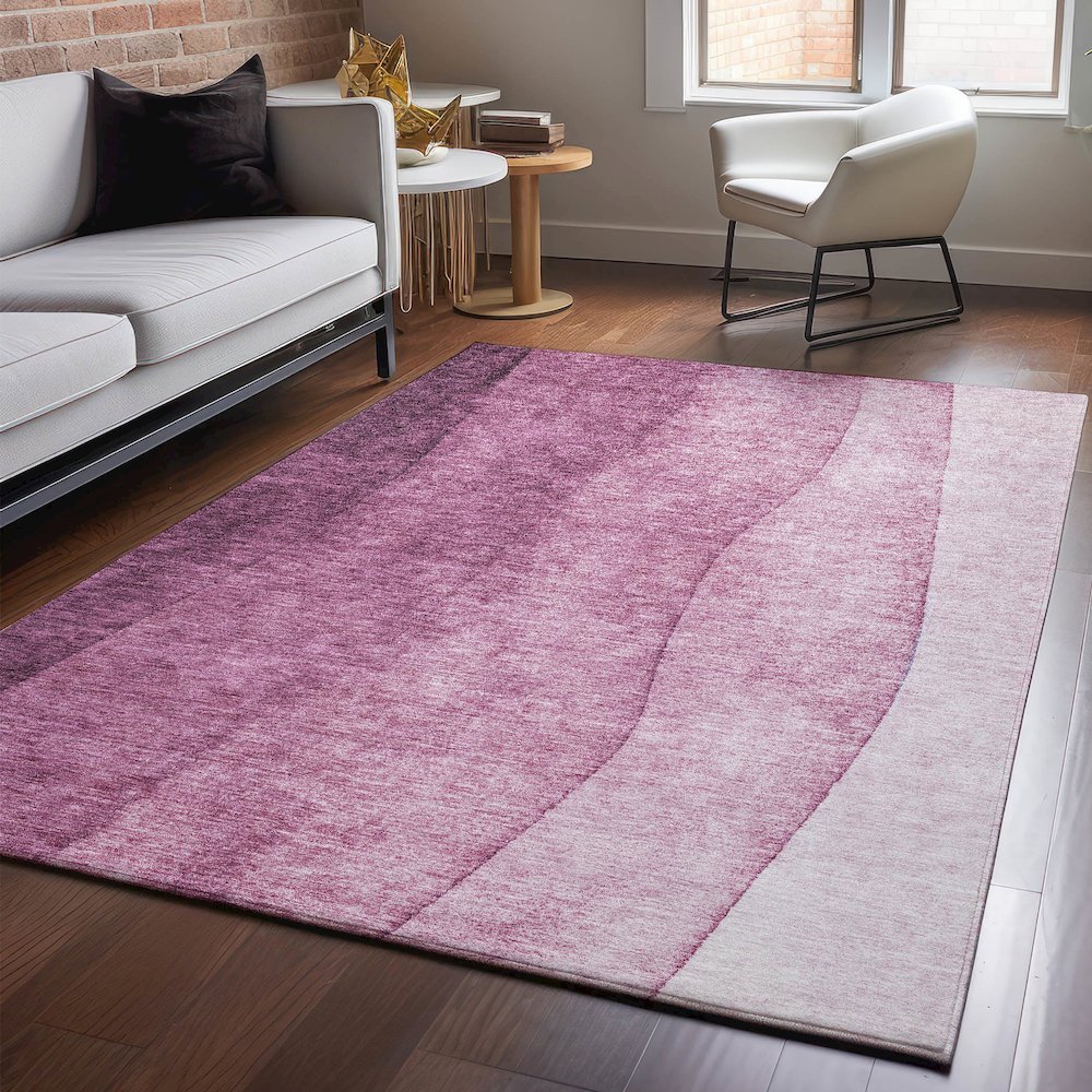 Premium Machine Washable Mayfield  Merlot 8' x 10' Rug. Picture 5