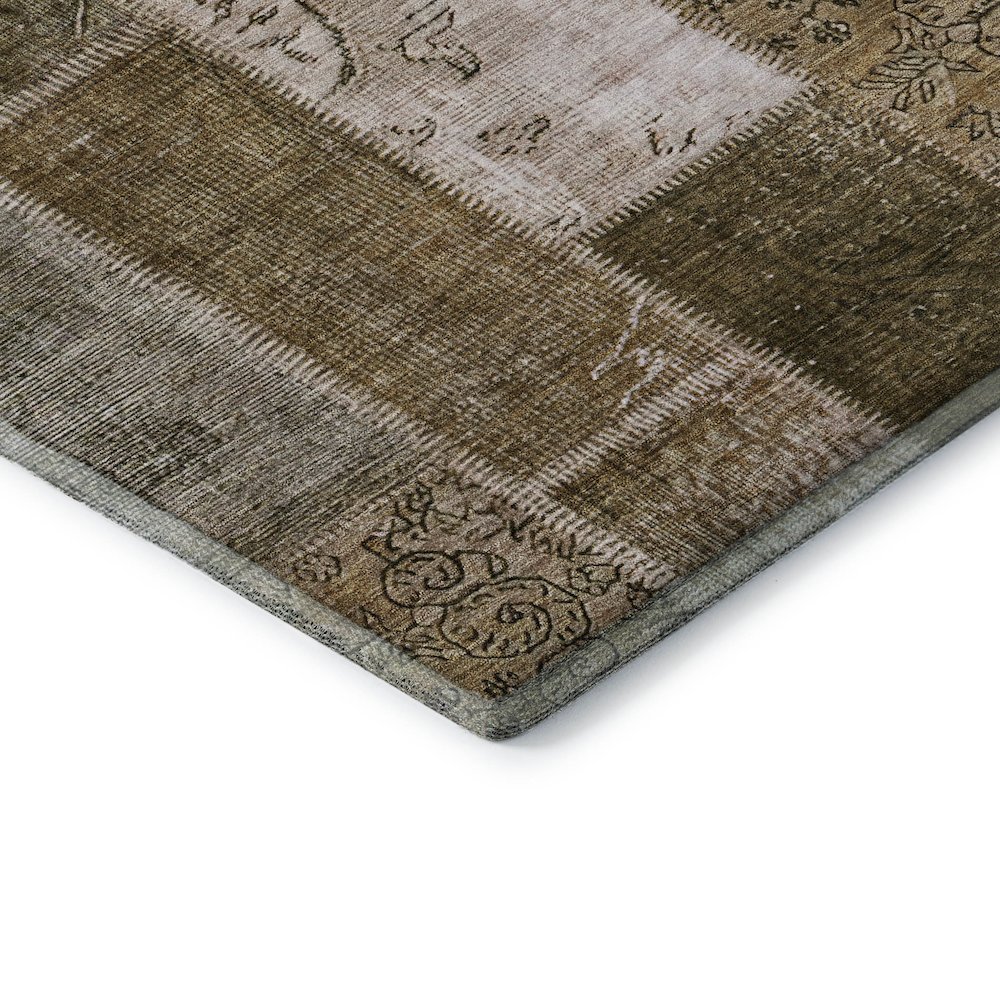 Premium Machine Washable Mayfield  Brown 3' x 5' Rug. Picture 3