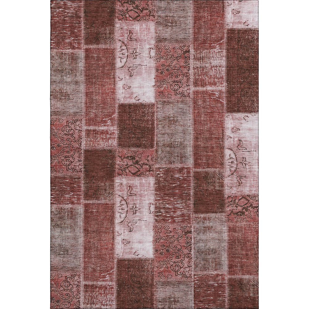 Premium Machine Washable Mayfield  Burgundy 8' x 10' Rug. Picture 1