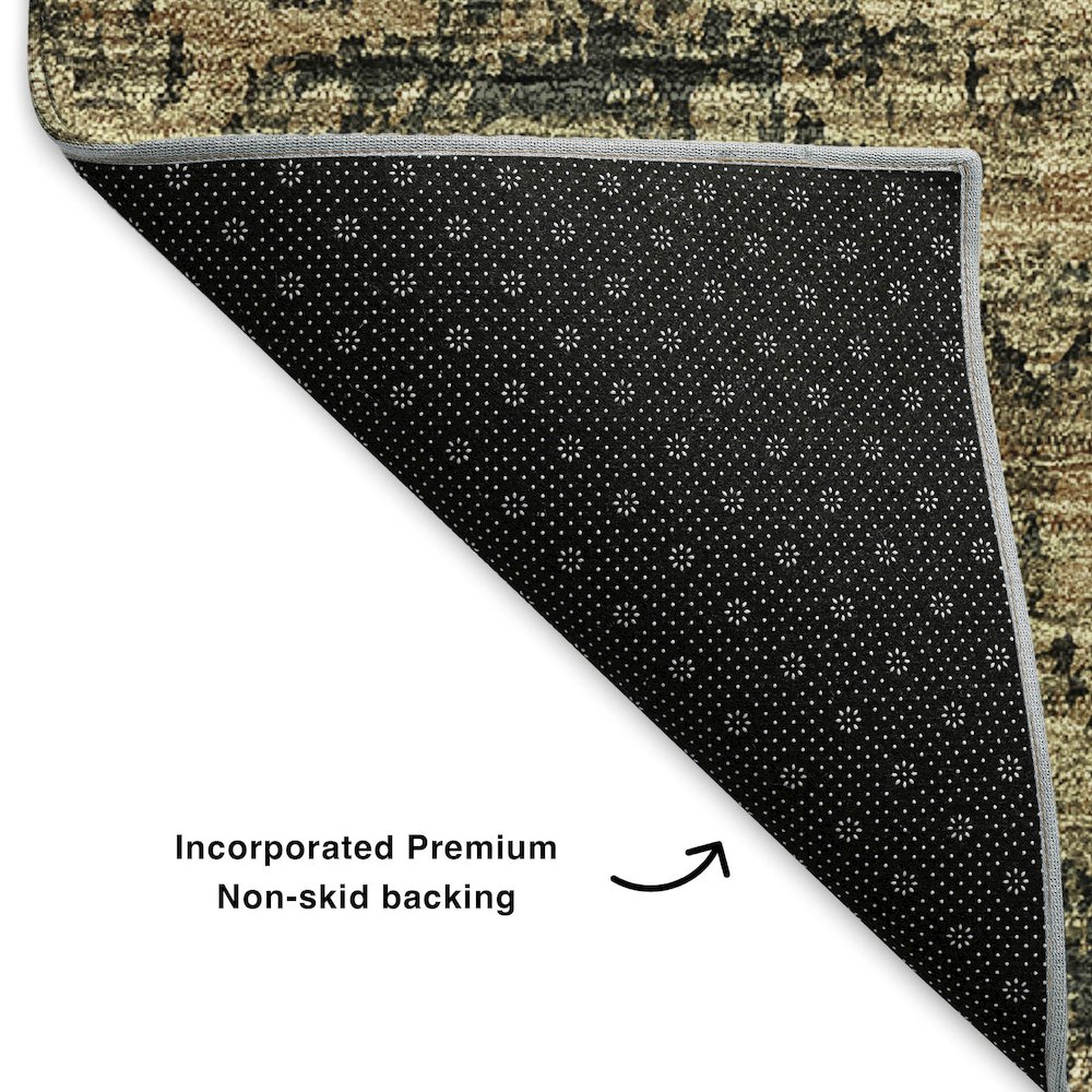 Premium Machine Washable Mayfield  Charcoal 3' x 5' Rug. Picture 2