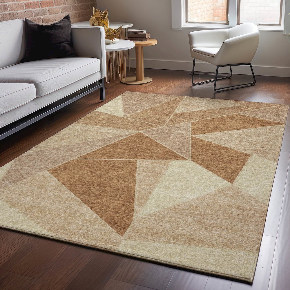 Premium Machine Washable Mayfield  Paprika 8' x 10' Rug. Picture 5