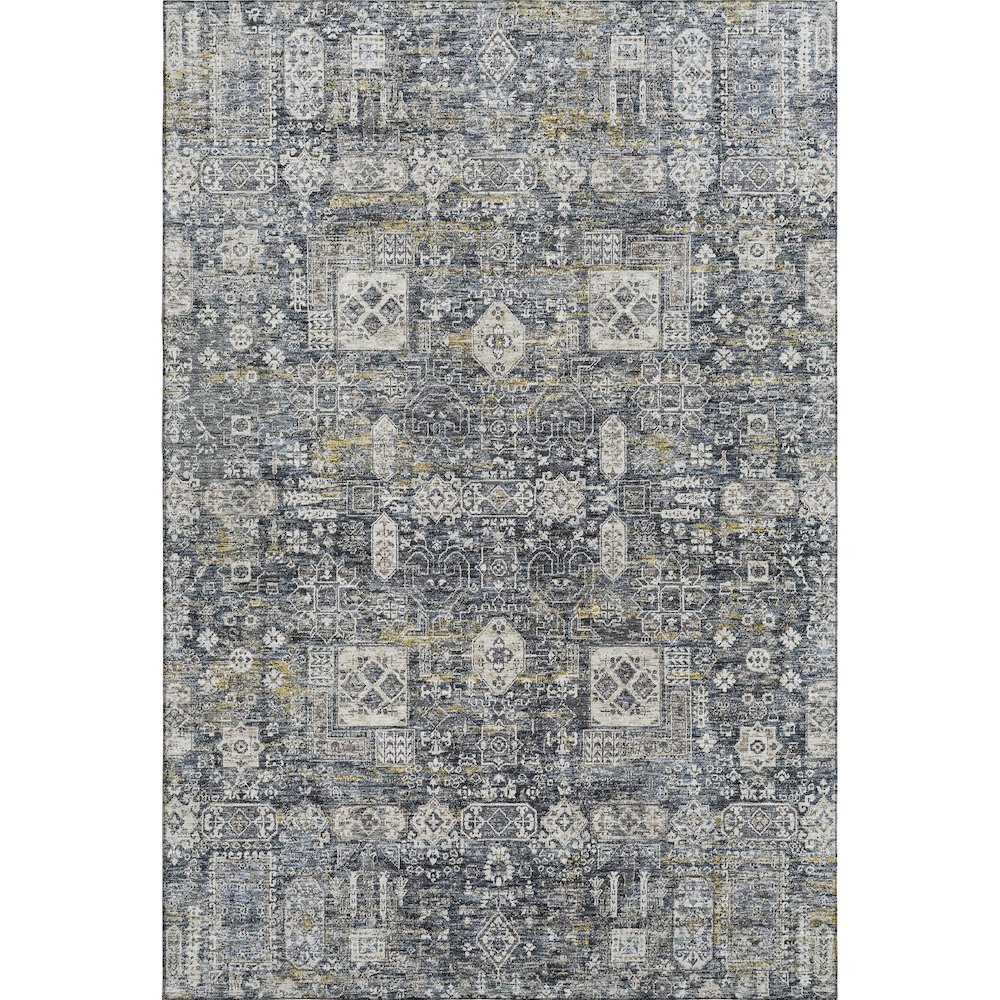 Premium Machine Washable Mayfield  Charcoal 8' x 10' Rug. Picture 1