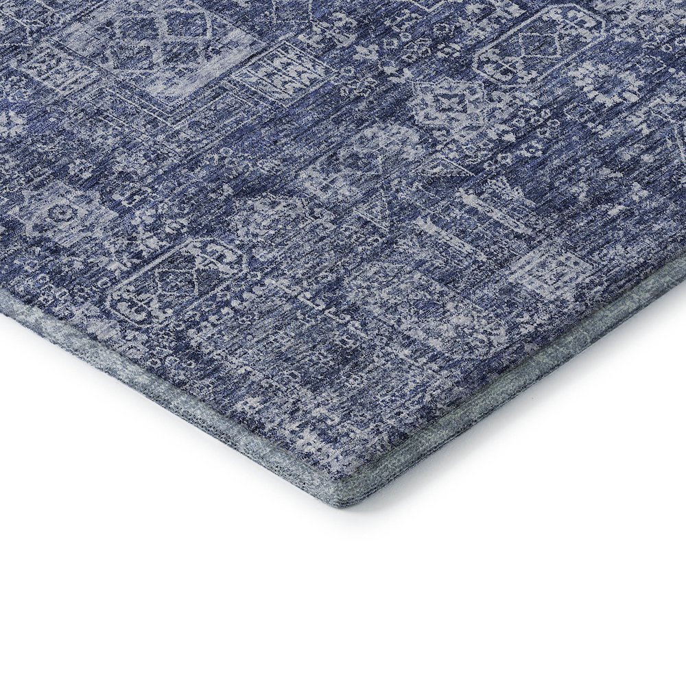 Premium Machine Washable Mayfield  Navy 3' x 5' Rug. Picture 3
