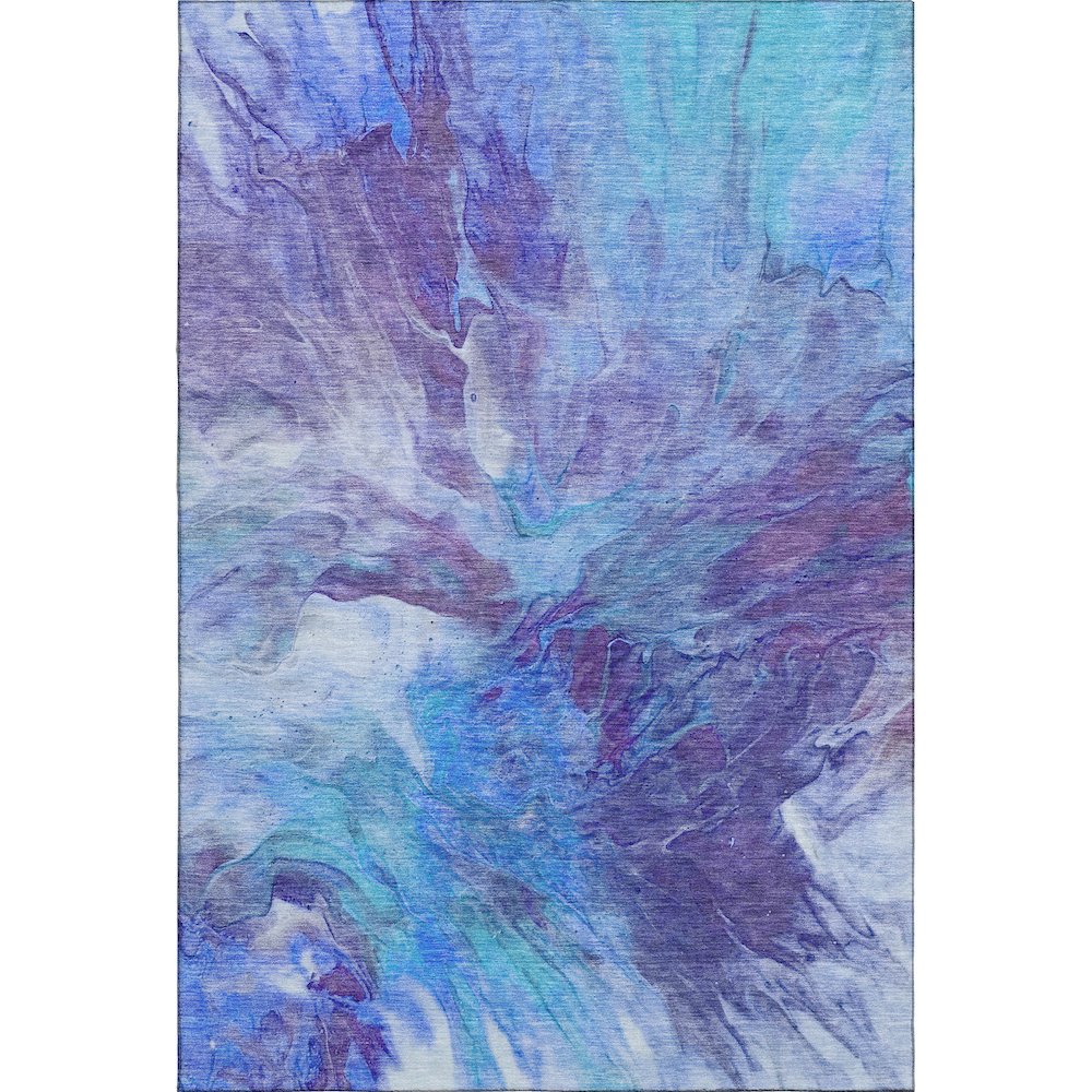 Premium Machine Washable Mayfield  Blue 8' x 10' Rug. Picture 1