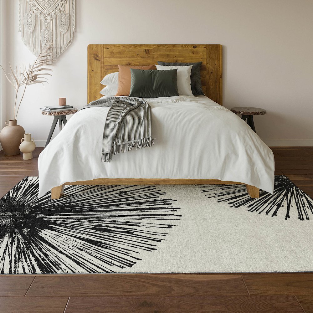 Premium Machine Washable Mayfield  Black 8' x 10' Rug. Picture 6