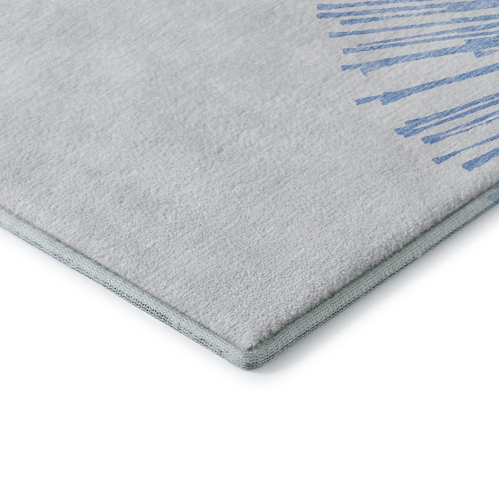 Premium Machine Washable Mayfield  Denim 3' x 5' Rug. Picture 3