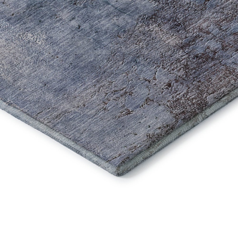 Premium Machine Washable Mayfield  Blue 3' x 5' Rug. Picture 3