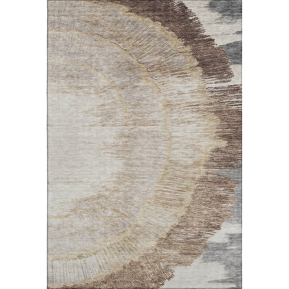 Premium Machine Washable Mayfield  Brown 8' x 10' Rug. Picture 1