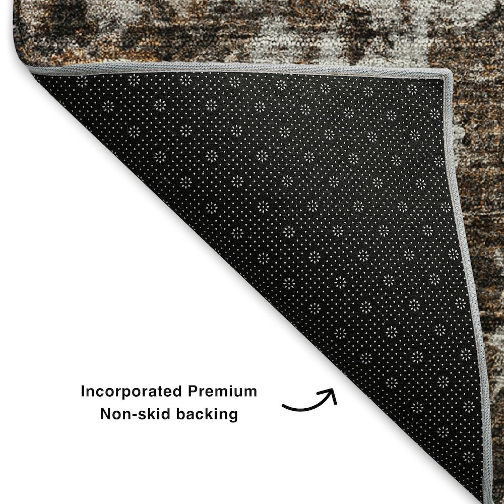 Premium Machine Washable Mayfield  Fudge 3' x 5' Rug. Picture 2