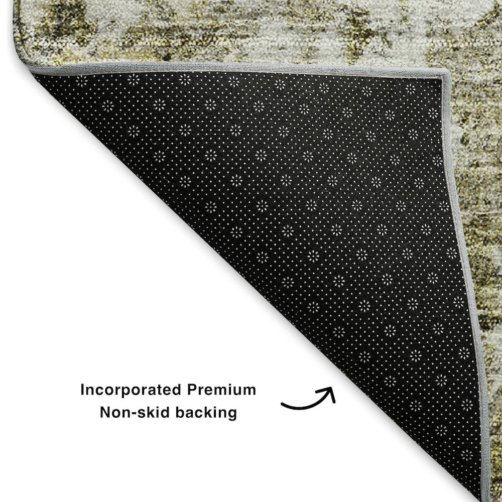 Premium Machine Washable Mayfield  Taupe 3' x 5' Rug. Picture 2