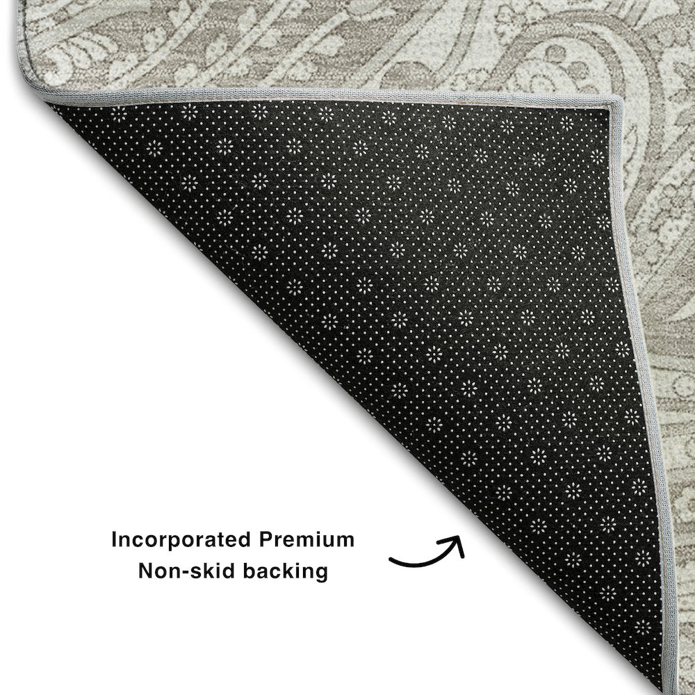 Premium Machine Washable Mayfield AMF654 Taupe 3' x 5' Rug. Picture 2