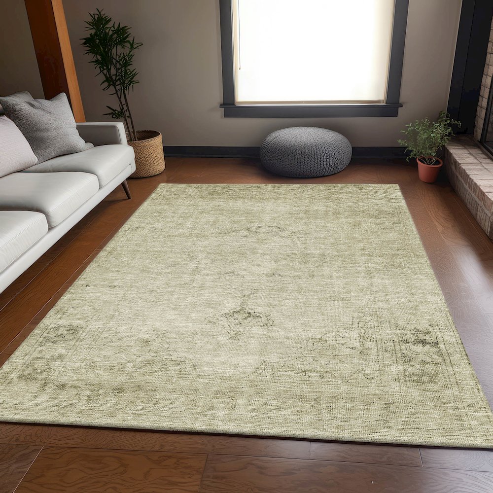 Premium Machine Washable Mayfield AMF658 Beige 8' x 10' Rug. Picture 5
