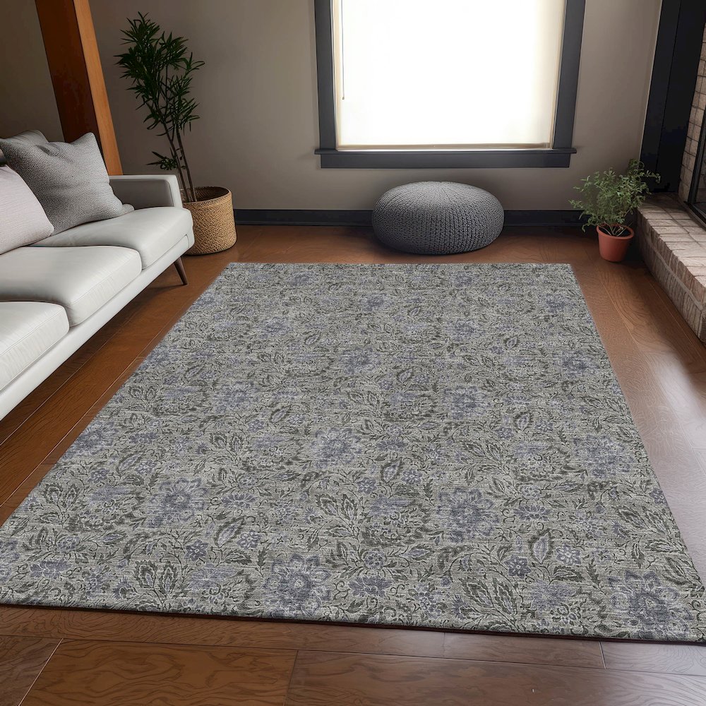 Premium Machine Washable Mayfield AMF660 Khaki 8' x 10' Rug. Picture 5