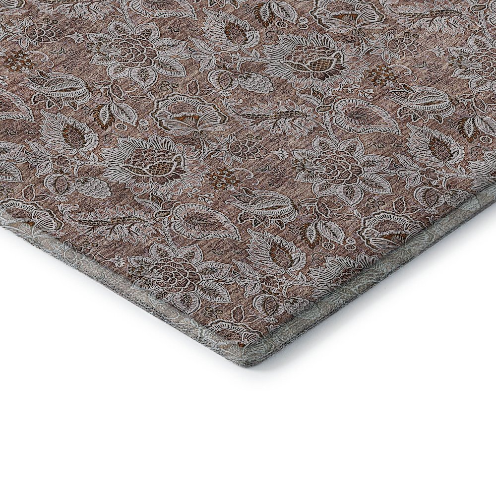Premium Machine Washable Mayfield AMF661 Copper 3' x 5' Rug. Picture 3