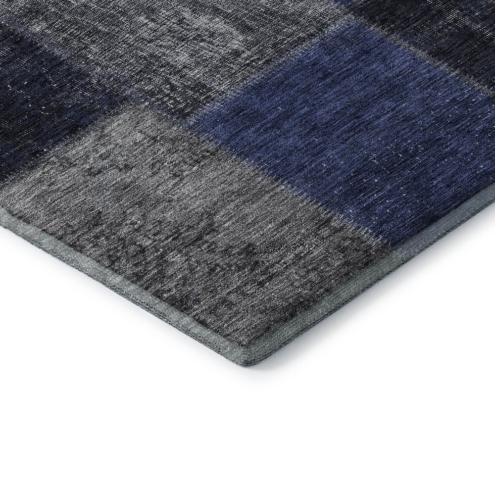 Premium Machine Washable Mayfield AMF663 Navy 3' x 5' Rug. Picture 3