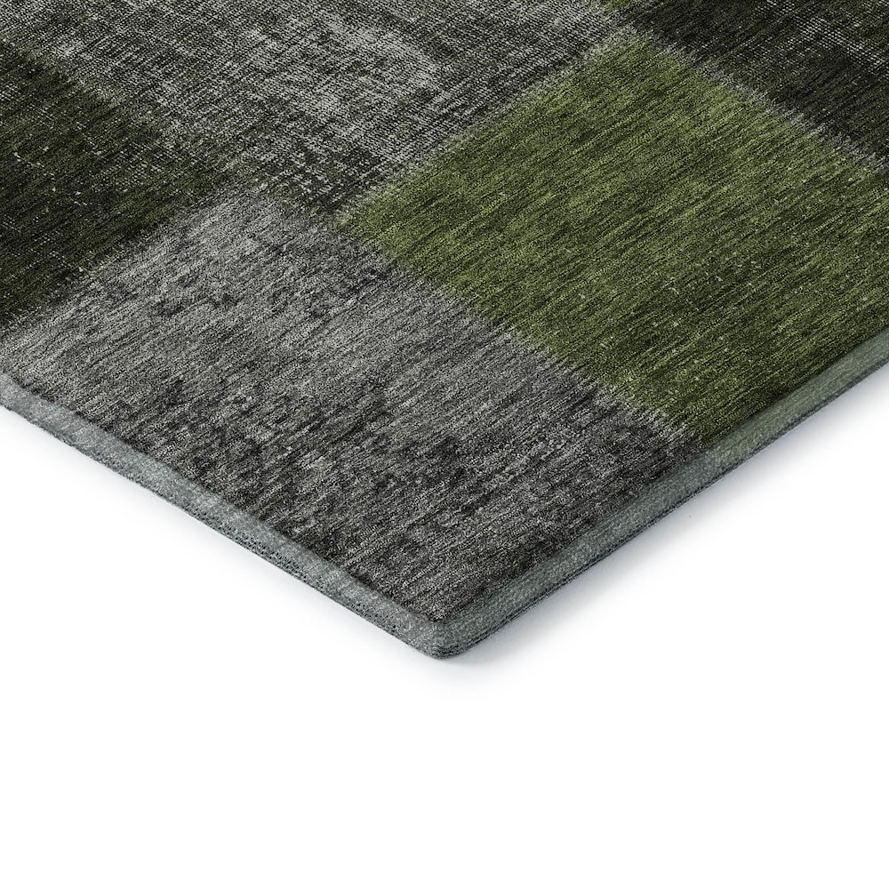 Premium Machine Washable Mayfield AMF663 Olive 3' x 5' Rug. Picture 3