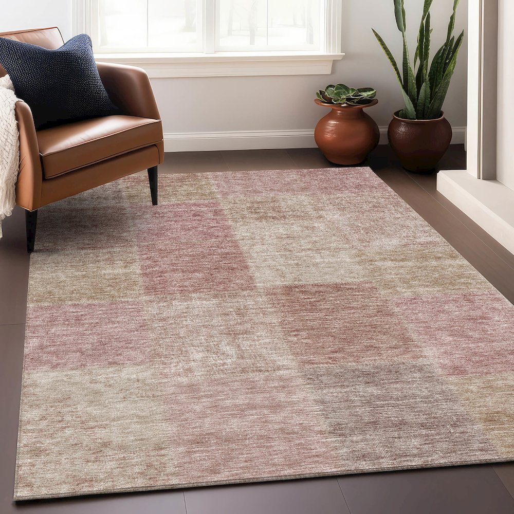 Premium Machine Washable Mayfield AMF664 Blush 8' x 10' Rug. Picture 6