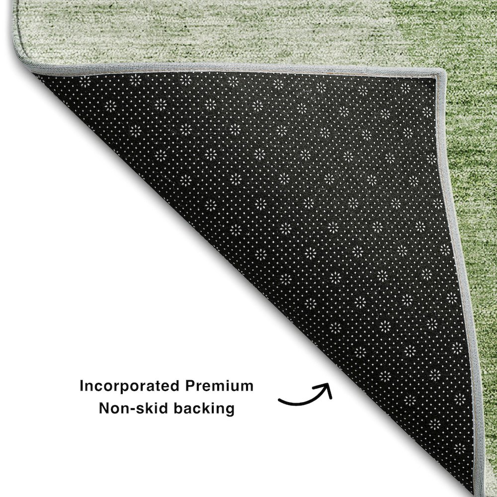 Premium Machine Washable Mayfield AMF665 Aloe 3' x 5' Rug. Picture 2
