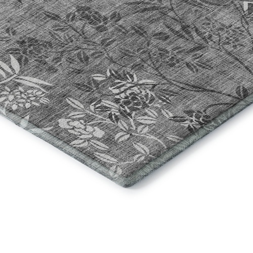 Premium Machine Washable Mayfield AMF673 Pewter 3' x 5' Rug. Picture 3