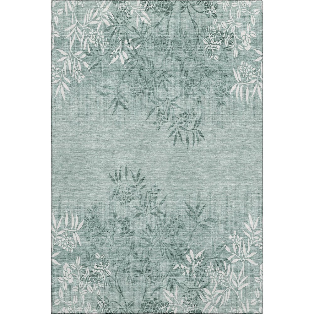 Premium Machine Washable Mayfield AMF673 Sage 8' x 10' Rug. Picture 1
