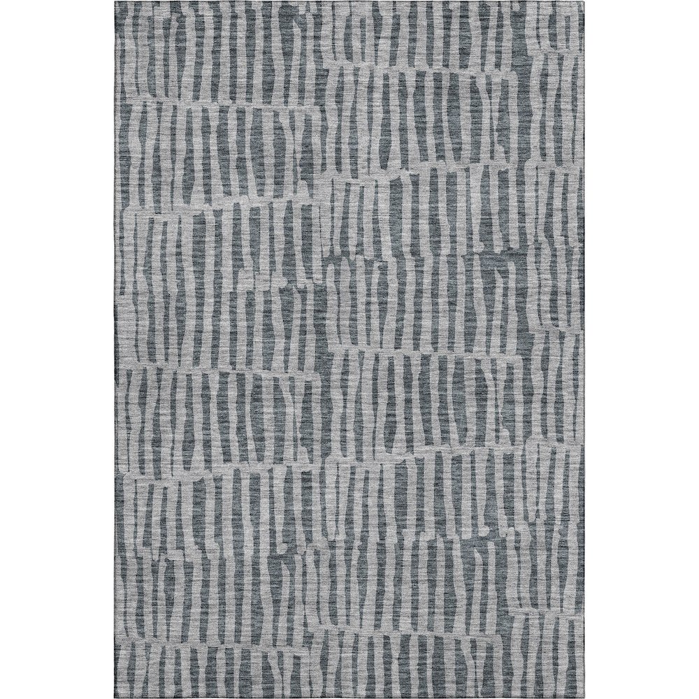 Premium Machine Washable Mayfield AMF674 Charcoal 8' x 10' Rug. Picture 1