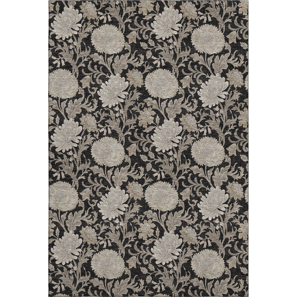Premium Machine Washable Mayfield AMF677 Black 8' x 10' Rug. Picture 1