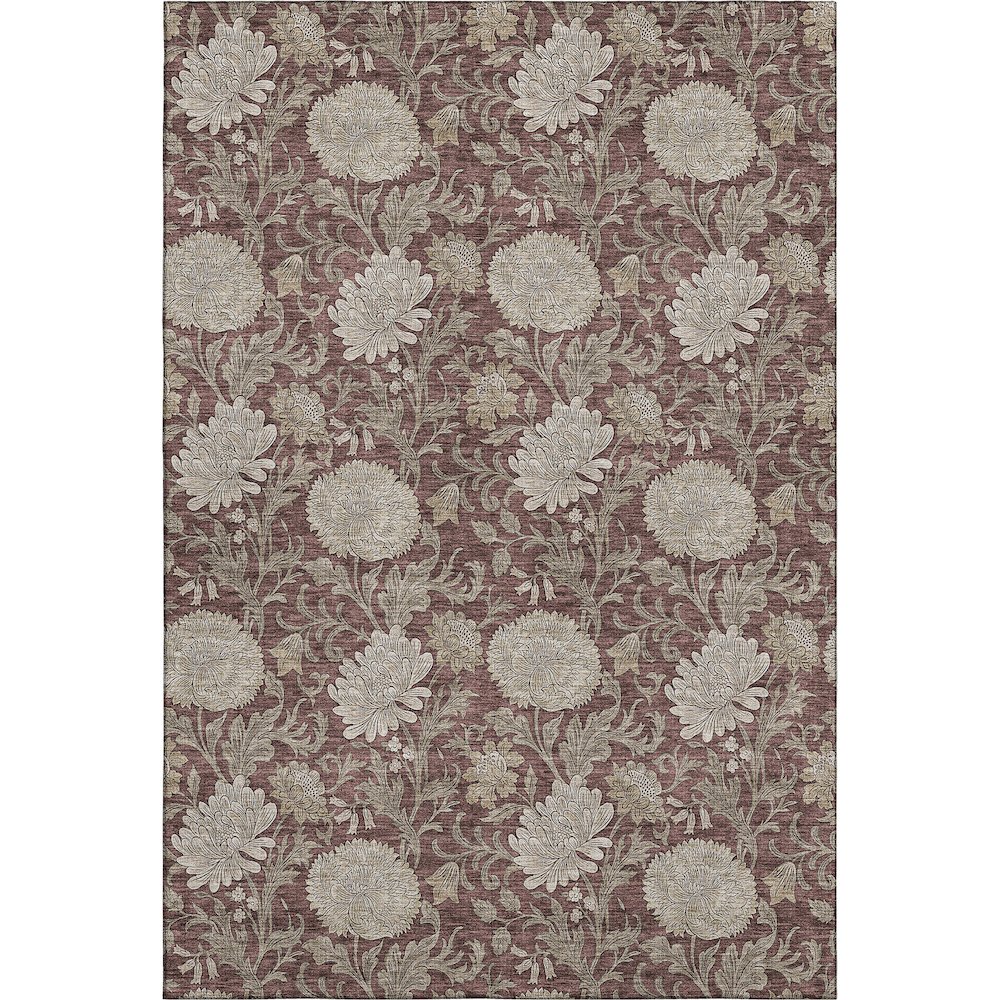 Premium Machine Washable Mayfield AMF677 Merlot 8' x 10' Rug. Picture 1