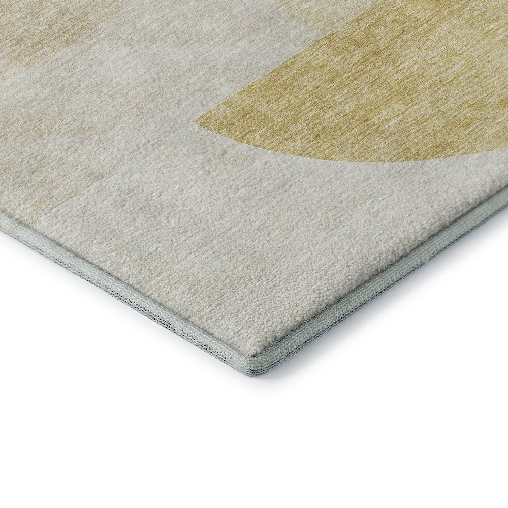 Premium Machine Washable Mayfield AMF678 Gold 3' x 5' Rug. Picture 3
